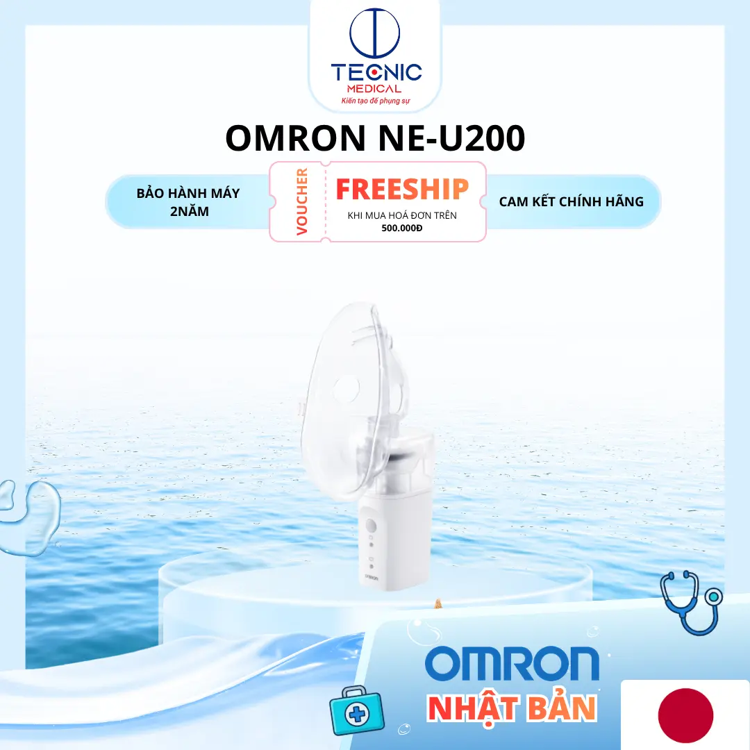 Máy Xông Khí Dung Omron NE-U200 – Máy Xông Dạng Lưới Nhỏ Gọn, Êm Ái, Dễ Sử Dụng